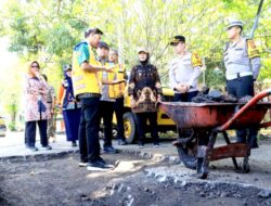 Pastikan Pemudik Aman, Pemkab dan Polres Bojonegoro Percepat Perbaikan Jalan Nasional