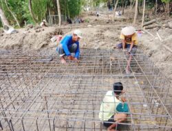 Semangat Gotong Royong Menguat, Konstruksi Jembatan Gantung Garuda di Cerme Masuk Tahap Krusial
