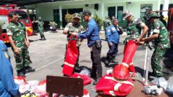 Anggota Kodim 0724/Boyolali Ikuti Pelatihan Penanggulangan Kebakaran dari BPBD
