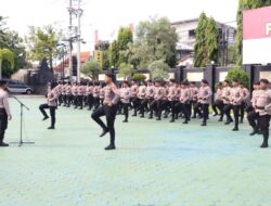 Polresta Banyuwangi Gelar Latihan Dalmas,Hadapi Potensi Gangguan Saat May Day