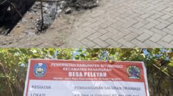 Proyek Saluran drainase Desa Peleyan diduga menggunakan material Illegal