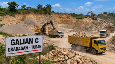 Diduga Belum Kantongi Izin, Tambang Galian C di Wilayah Grabagan Tuban Tetap Beroperasi, Publik Desak Aparat Bertindak