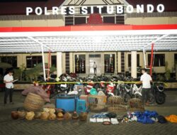 Polres Situbondo Tetapkan 4 Tersangka Judi Sabung Ayam di Mangaran, Puluhan Motor Disita