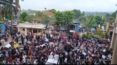 ” MBG dan KMP ” Ribuan Massa di Jember Gelar Aksi Unjuk Rasa Dukung Program Pemerintah