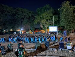 Nobar Final Piala Dunia 2026, Yonif TP-885/Belibis Putih Hadirkan Kebersamaan dan Dorong Perekonomian UMKM Lokal