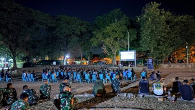 Nobar Final Piala Dunia 2026, Yonif TP-885/Belibis Putih Hadirkan Kebersamaan dan Dorong Perekonomian UMKM Lokal