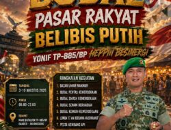 HUT Ke-1 Yonif TP-885/Belibis Putih Digelar Meriah, Budal Pasar Rakyat Dorong UMKM dan Semangat Kemerdekaan