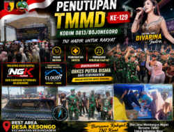 Penutupan TMMD ke-129 Bojonegoro Meriah, TNI dan Rakyat Berbaur di Rest Area Desa Kesongo