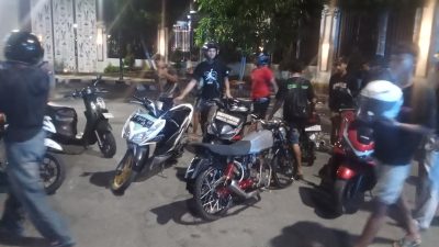 Polres Bojonegoro Tertibkan Dugaan Balap Liar di Jalan Veteran, Puluhan Motor Diamankan