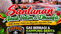 Peringati HUT Media dengan Aksi Nyata, GAS dan Kampungberita.com Santuni 40 Anak Yatim Piatu serta Fakir Miskin