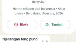 PEMBERITAHUAN: Waspada Akun WhatsApp yang Mengaku sebagai Bambang, Kepala Desa Suwaloh Balen Bojonegoro
