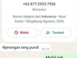 PEMBERITAHUAN: Waspada Akun WhatsApp yang Mengaku sebagai Bambang, Kepala Desa Suwaloh Balen Bojonegoro